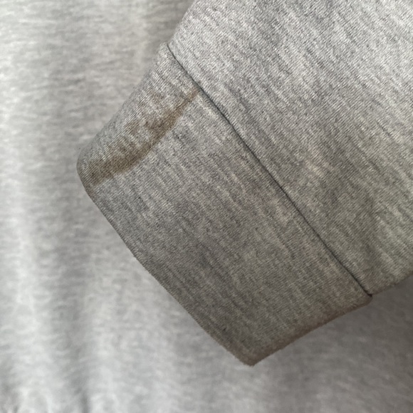 12 Pm By Mon Ami Distressed Hoodie with Oversized Hood, Grey and Tan - Picture 4 of 5